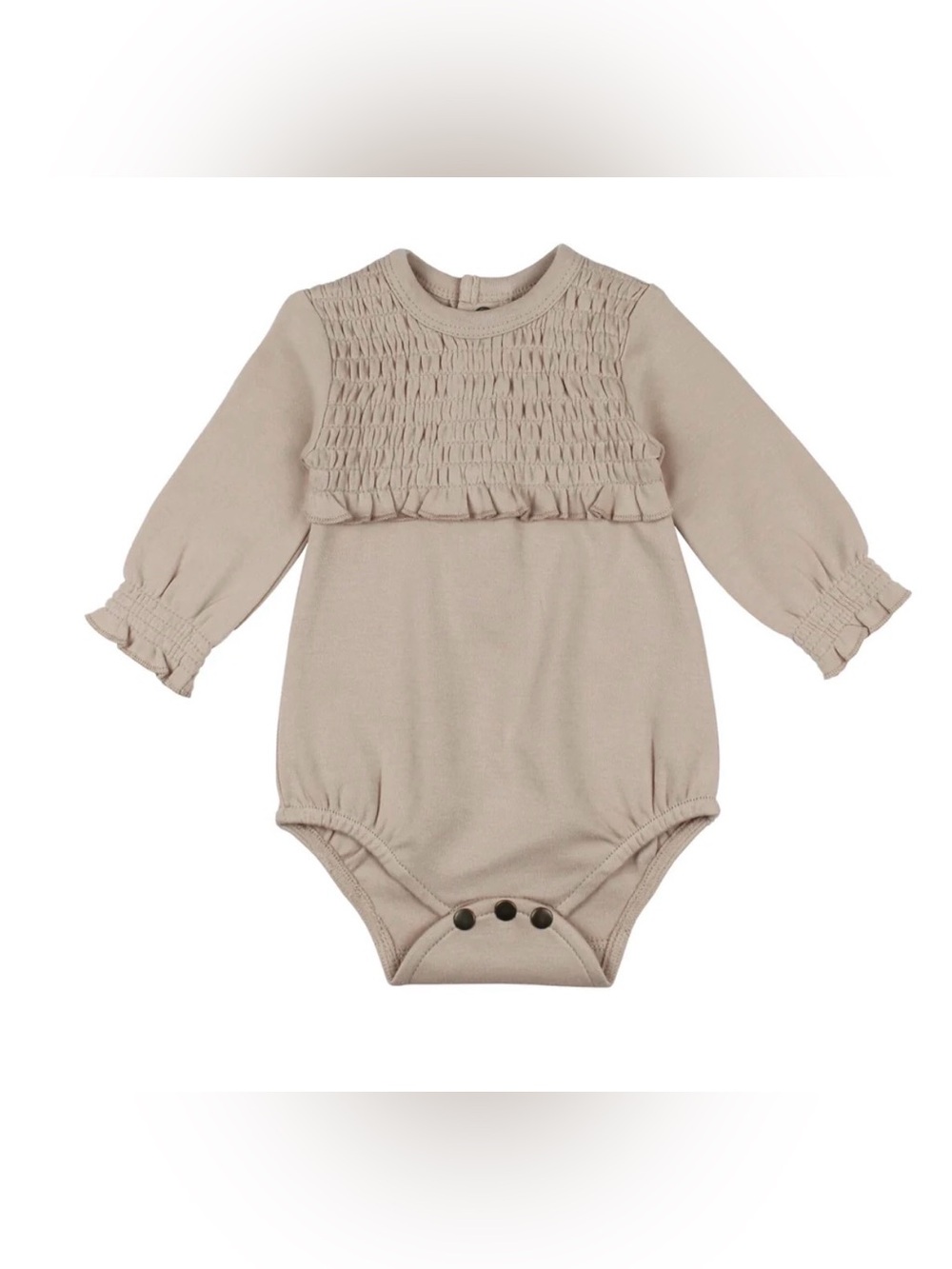 L’OVEDBABY Organic Smocked Chest Bodysuit - 3-6M